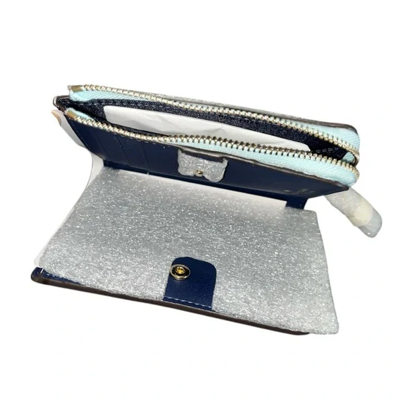 Kate Spade•Madison Blue Glow Small Zip Compact Wallet - Picture 4 of 12
